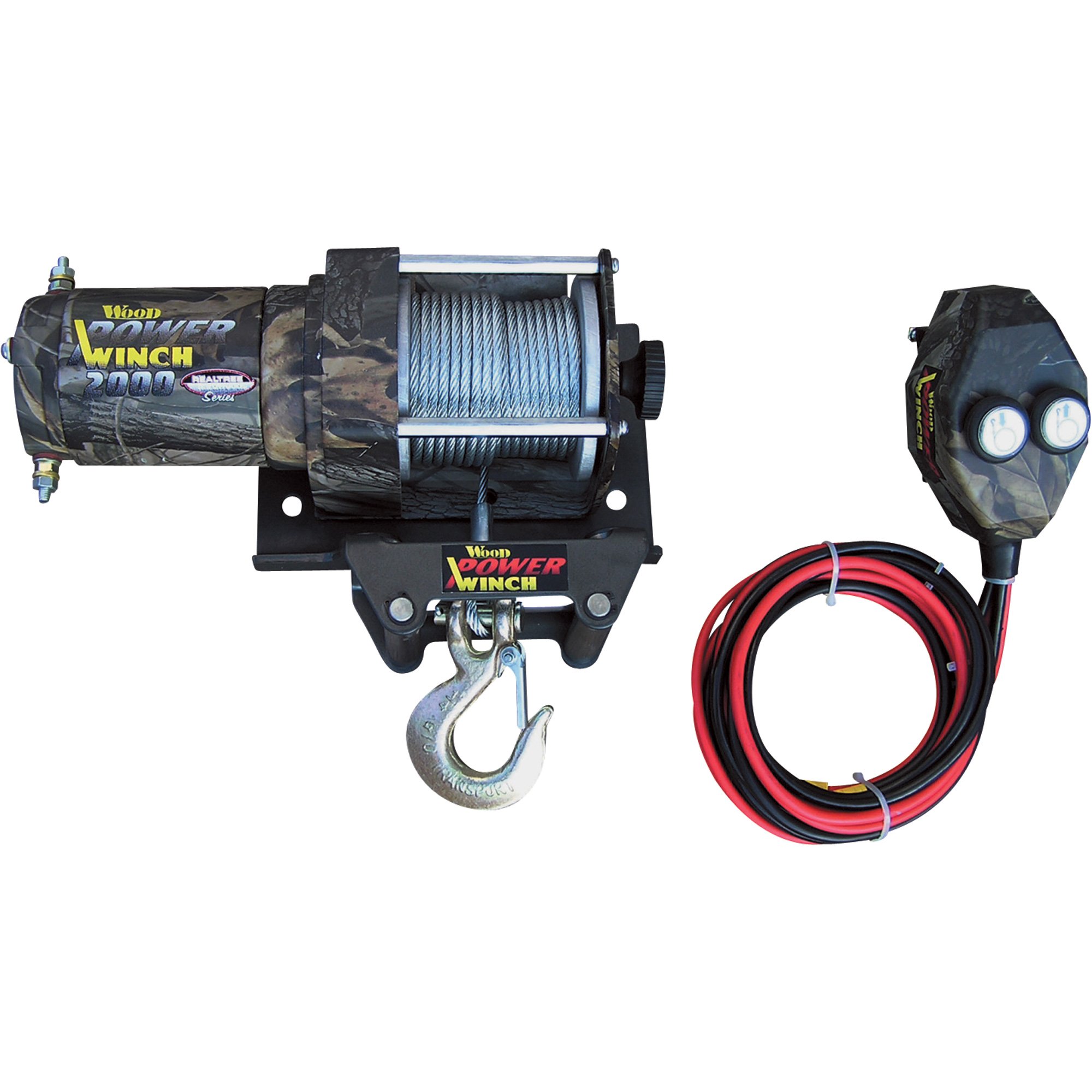 Camouflage ATV Winch — 2000-Lb. Capacity, Mossy Oak New Break-Up Pattern